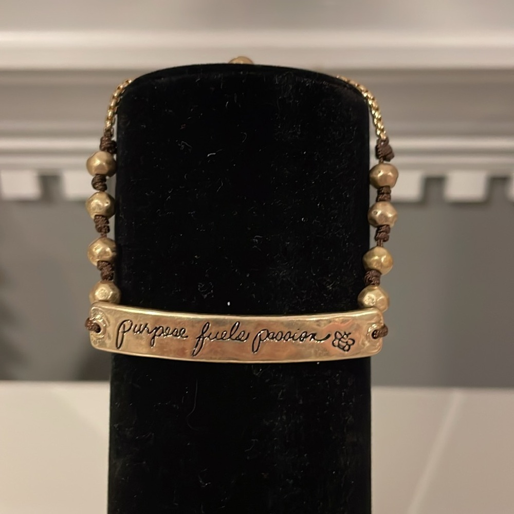 Inspiration bracelet - "purpose fuels passion"